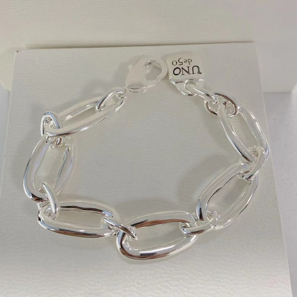 Uno De 50 Silver Awesome Big Links Padlock Bracelet - Picture 6 of 6